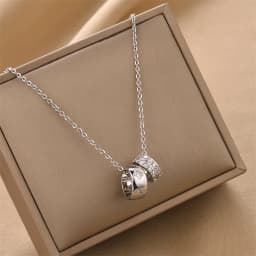 CARLIDANA Ring Pendant Necklace Luxury Rhombus Ring Crystal Necklace Non Tarnish Gold Color Jewelry for Women