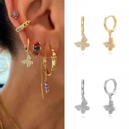 CRMYA Gold color Hoop Earrings For Women Fashion CZ Zircon Piercing Women's Stud Dangle Earrings 2022 Jewelry Wholesale