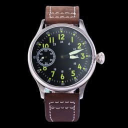 44mm Corgeut Men's Casual Watch Seagull ST36 Manual Winding Movement Leather Strap