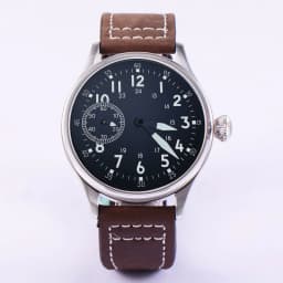 44mm Corgeut Men's Casual Watch Seagull ST36 Manual Winding Movement Leather Strap