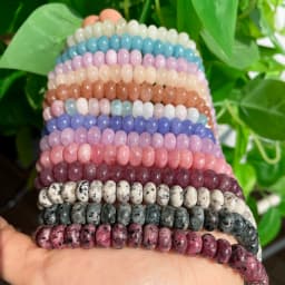 Natural Gem Stone Morganite Angelite Jades Aquamarines Rondelle Spacer Beads for Jewelry Making DIY Bracelet 15'' Wholesale