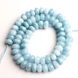 Natural Gem Stone Morganite Angelite Jades Aquamarines Rondelle Spacer Beads for Jewelry Making DIY Bracelet 15'' Wholesale