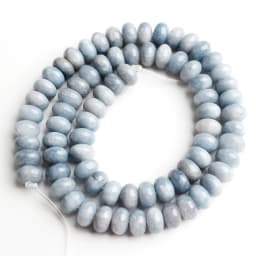 Natural Gem Stone Morganite Angelite Jades Aquamarines Rondelle Spacer Beads for Jewelry Making DIY Bracelet 15'' Wholesale