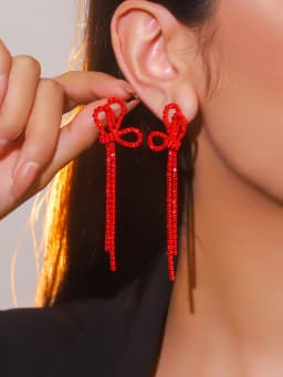 New Luxury Blue Colorful Long Tassel Earrings for Women Bridal Dangle Earrings Full Rhinestone Party Earring Wedding