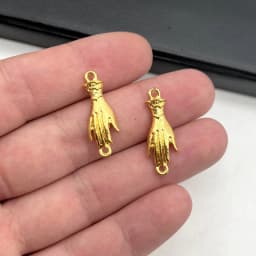 10pcs 28x10mm Retro Victorian Gloved Hand Connector,Edwardian Ox 2 Loop Link Findings DIY Jewelry Accessories