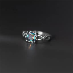 XIYANIKE Vintage Thai Silver Square Zircon Open Cuff Finger Rings for Women Girl New Fashion Jewelry Gift Party кольцо ж