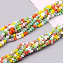 2mm 3mm 4mm 6mm 8mm New colors Rondelle Crystal Glass Beads Flat Faceted Loose Spacer Glass Beads for Jewelry Making Jewelry DIY