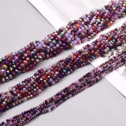 2mm 3mm 4mm 6mm 8mm New colors Rondelle Crystal Glass Beads Flat Faceted Loose Spacer Glass Beads for Jewelry Making Jewelry DIY