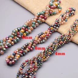 2mm 3mm 4mm 6mm 8mm New colors Rondelle Crystal Glass Beads Flat Faceted Loose Spacer Glass Beads for Jewelry Making Jewelry DIY