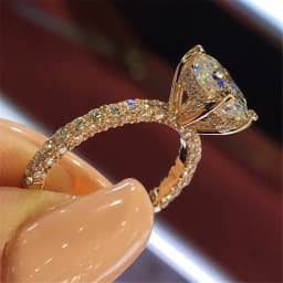 Simple Shinning Women Rings Trendy Full Crystal AAA Zircon Engagement Rings For Women Wedding Party Jewelry Gift Size 5-13