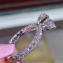Simple Shinning Women Rings Trendy Full Crystal AAA Zircon Engagement Rings For Women Wedding Party Jewelry Gift Size 5-13