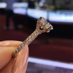 Simple Shinning Women Rings Trendy Full Crystal AAA Zircon Engagement Rings For Women Wedding Party Jewelry Gift Size 5-13
