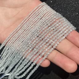 Natural Stone Faceted Labradorite Moonstone Obsidian Small Waist Beads for Beadwork DIY Jewelry Making Bracelet Accessories