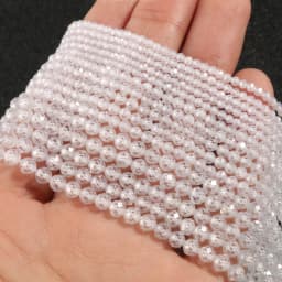 Natural Stone Faceted Labradorite Moonstone Obsidian Small Waist Beads for Beadwork DIY Jewelry Making Bracelet Accessories