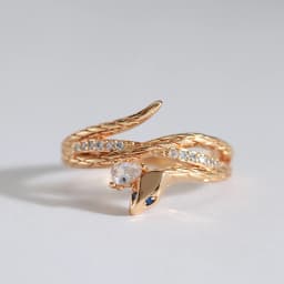 Kinel Fashion Snake Rings For Women 585 Rose Gold With Natural Zircon Heavy Metals Punk Rock Ring Vintage Animal Jewelry 2022