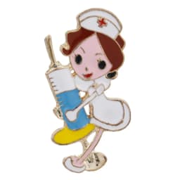 Cute White Nurse Brooch Lovely Doctor Hospital Medical Stethoscope Badge Lapel Pins Brooches Jewelry Accessory Holiday Gift