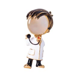 Cute White Nurse Brooch Lovely Doctor Hospital Medical Stethoscope Badge Lapel Pins Brooches Jewelry Accessory Holiday Gift