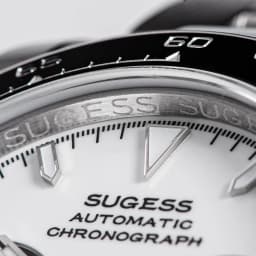 Sugess Panda Chronograph Movement Automatic Mechanical Chronograph Wristwatch Waterproof Diving Men Watches Ceramic Bezel Tona