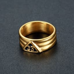 Classic 33 Masonic Ring Stainless Steel Jewelry Fashion Freemasonry Mason Biker Men Ring Wholesale MR0022
