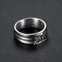 Classic 33 Masonic Ring Stainless Steel Jewelry Fashion Freemasonry Mason Biker Men Ring Wholesale MR0022