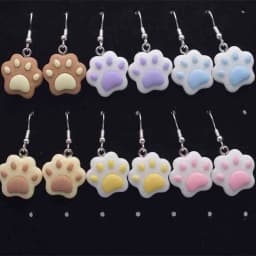 10pcs 20*22mm Mini Cartoon Cat Paw Charms For DIY Decoration Earrings Necklace Fashion Jewelry Accessories