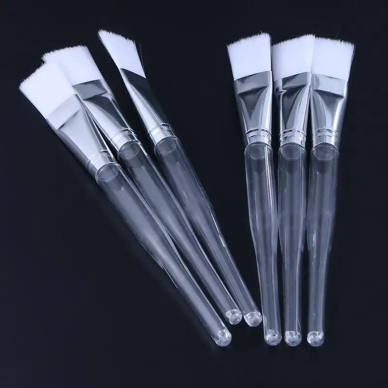 12PCS Facial Mask Transparent Crystal Rod Soft Skin Care Eyelash Brush For Face Mask Application Mask