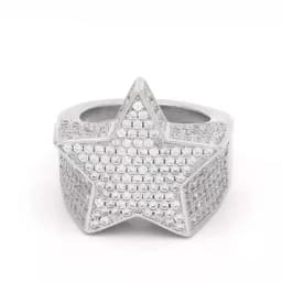Ofertas Hip Hop Style Trendy Men Women Rings Copper Ring Iced Out Bling Pave Cubic Zirconia Geometry Ring Charms