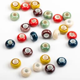 15#10pcs Special Round Retro Big Hole Ceramic Porcelain Bead Pendant Jewelry Making Beads Handmade Materials Bracelet Z036