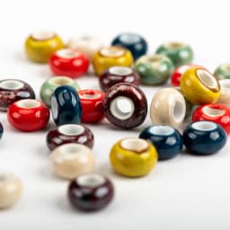 15#10pcs Special Round Retro Big Hole Ceramic Porcelain Bead Pendant Jewelry Making Beads Handmade Materials Bracelet Z036