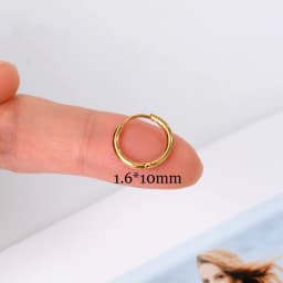 Single Minimal Gold Color Tiny Cartilage Hoop Earrings Glossy Earring Piercing Accessory Trendy Small Huggie Women Hoops For Men