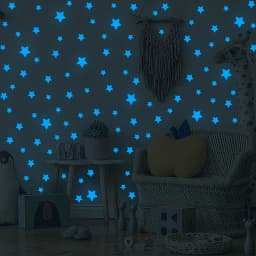 100pcs Luminous Wall Stickers Glow In The Dark Stars Sticker Decals for Kids Baby Rooms Colorful Fluorescent Stickers Home Decor