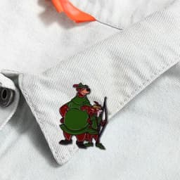 Huge Warrior Little John and Robbin Hood Enamel Pin Classic Cartoon Fox Bear Badge Backpack Decoration Jewelry