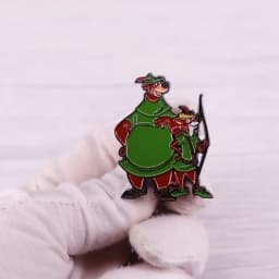 Huge Warrior Little John and Robbin Hood Enamel Pin Classic Cartoon Fox Bear Badge Backpack Decoration Jewelry