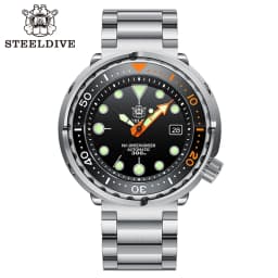 Steeldive SD1975C New Arrival 47.5mm Two-tone Ceramic Bezel 300m Waterproof Stainless Steel NH35 Tuna Mens Dive Watches