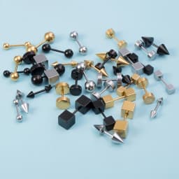 3Pcs 20G Screw Back Ball Tragus Stud Cartilage Earrings Helix Ear Piercing Jewelry Round Cone Square Surgcial Steel Stud Earring