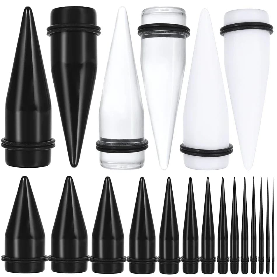 2pcs Ear Tapers Tunnels and Plugs Earrings Piercing Ear Dilations Stretcher Marks for Tunnels Piercing Jewelry 1.6-16mm