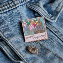 Magical Day Balloons Castle Souvenir Photo Enamel Pin Happy Romantic Memories Commemorative Brooch Badge Birthday Present