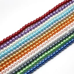 Wholesale OlingArt 4 6 8 10 12 14mm round Red multicolor Glass imitation pearl DIY Earrings Bracelet necklace jewelry making