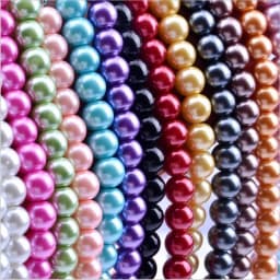Wholesale OlingArt 4 6 8 10 12 14mm round Red multicolor Glass imitation pearl DIY Earrings Bracelet necklace jewelry making