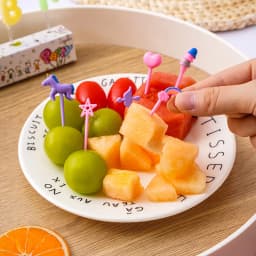 4/6/8/10PCS Unicorn Mini Food Fruit Fork Set Kid Cute Bento Box Decor Dessert Forks Cartoon Toothpick Cake Dessert Party Supply