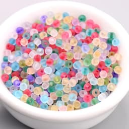 165pcs 3mm Japan Transparent Frosted Glass Beads 8/0 Loose Spacer Seedbeads for Needlework Jewelry Making DIY Sewing Accessories