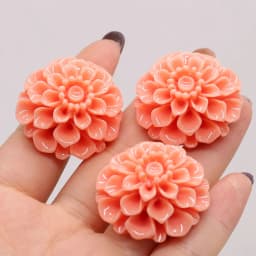 Natural Coral Flower-shape Ring Face Beads Handmade Craft For Jewelry Making DIY Necklace Bracelet Earring Accessory Charm Gift