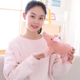 Miaoowa 1pc 25cm Cute Cartoon Pig Plush Toy Stuffed Soft Animal Pig Doll for Children's Gift Kids Toy Kawaii Gift for Girls
