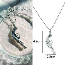 Vintage Design Gun Revolver Pendant Necklace Fashion Retro Geometric Charms Choker Jewelry Party Gift For Women Men