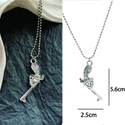 Vintage Design Gun Revolver Pendant Necklace Fashion Retro Geometric Charms Choker Jewelry Party Gift For Women Men