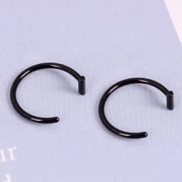 2PCS Women Lips Rings Titanium Steel Punk Nose Ring Septum Piercing Clip on Fake Piercing Unisex Nose Rings Body Jewelry