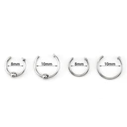 2PCS Women Lips Rings Titanium Steel Punk Nose Ring Septum Piercing Clip on Fake Piercing Unisex Nose Rings Body Jewelry
