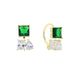Geometric Square Rectangle Tear Drop Colorful CZ Ring Open Adjusted Multi Colors Women Finger Jewelry