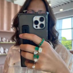 Geometric Square Rectangle Tear Drop Colorful CZ Ring Open Adjusted Multi Colors Women Finger Jewelry