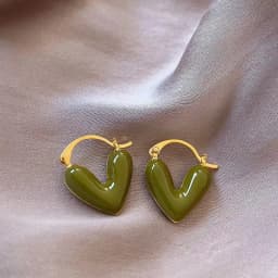 2025 New Design French Romantic Flowing Enamel Heart Pendant Earrings For Women‘s Sweet Romantic Jewelry Fashion Accessories